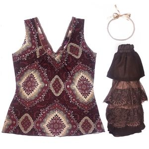 Vintage Red and Brown Tank by Agenda -M-